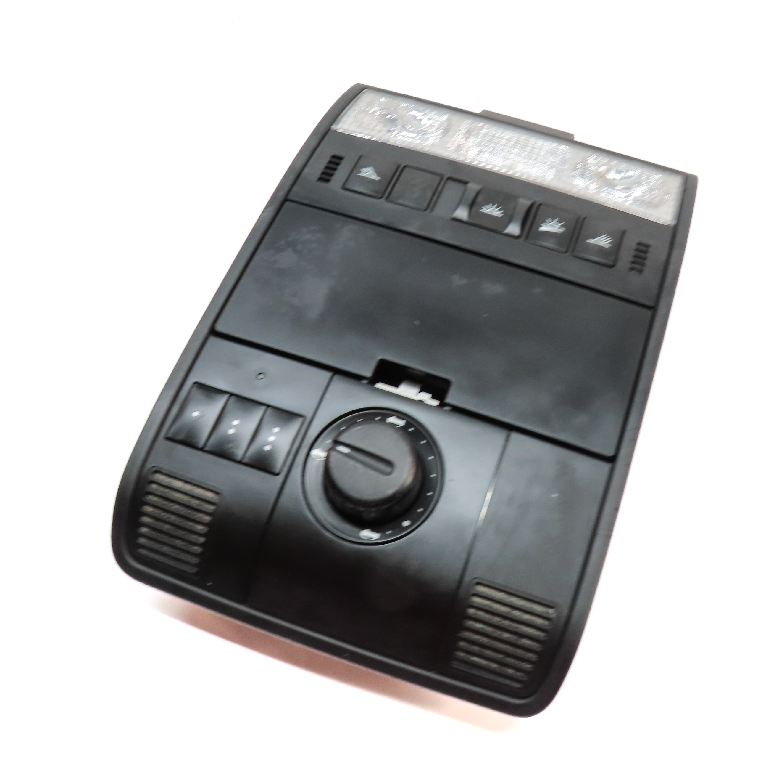 2010 PORSCHE CAYENNE (957) FRONT INTERIOR DOME LIGHT LAMP w/ SWITCHES (Black) — exact item pictured